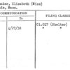 Shoemaker, Elisabeth (Miss)