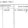 Shoffner, Minnie (Mrs.)