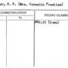 Shranger, H.F. (Mrs. Cornelia Prentiss)