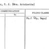 Shuler, F.J. (Mrs. Antoinette)