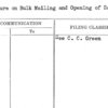 Signature on Bulk Mailing and Opening of Same