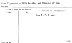Signature on Bulk Mailing and Opening of Same