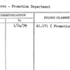 Signatures - Promotion Department