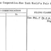 Signs Cooperation-New York World's Fair N.Y. Plan