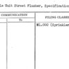 Single Unit Street Flusher, Specifications for