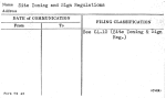 Site Zoning and Sign Regulations