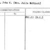 Slear, John K. (Mrs. Julia McNinch)