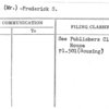 Sly, (Mr.) -Frederick S.