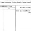 Small Item Purchase Order-Music Department