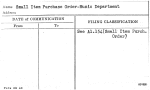 Small Item Purchase Order-Music Department