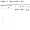 Smith, Frank I. (Mrs. Edith M.R.)