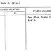 Smith, Lois E. (Miss)