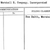 Smith, Marshall E. Company, Incorporated