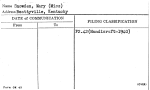 Snowden, Mary (Miss)