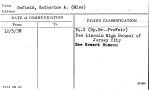 Sofield, Katherine A. (Miss)