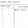 Somers, Warren, (Mrs. Isora B.)
