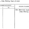 Sousa, John Philip Post # 1112