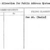 Space Allocation for Public Address System & Radio