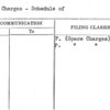 Space Charges - Schedule of