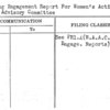 Speaking Engagement Report For Women's Activities Advisory Committee