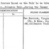 Special Courses Based on the Fair to be Given at Teachers Coll., Columbia Univ., during the Summer Session of 1940