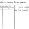 Special Days - American Jewish Congress