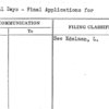 Speical Days - Final Applications for