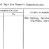 Special Days for Women's Organizations