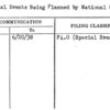 Special Events Being Planned by National Organisation