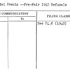Special Events --Pre-Fair 1940 Refusals