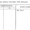 Special Events--Pre-fair 1939 Refusals