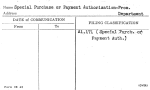 Special Purchase or Payment Authorization-Prom. Department
