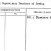 Special Supervisory Teachers of Sewing