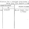Specification for a Straight 6-Cylinder 4-Cycle Motor Heavy Duty Fire Engine & Pump