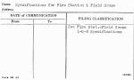 Specifications for Fire Station & Field House