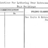 Specifications For Lettering Over Entrances To World's Fair Buildings