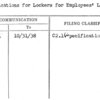 Specifications for Lockers for Employees' Locker Rooms