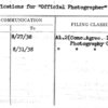 Specifications for "Officer Photographer" Concession