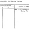 Specifications for Roller Chairs