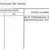 Specifications for Stands