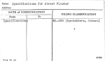 Specifications for Street Flusher