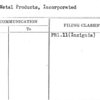 Speedy Metal Products, Incorporated