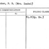 Spiecker, F.R. (Mrs. Isabel)