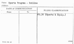 Sports Program - Outline