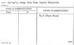 Spring's, Sammy Olde Time Square Orchestra