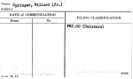 Springer, Willard (Jr.)