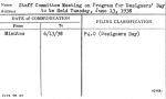 Staff Committee Meeting on Program for Designers' Day to be Held Tuesday, June 13, 1938