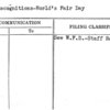 Staff Recognitions-World's Fair Day