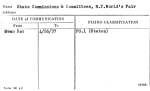 State Commissions & Committees, N.Y. World's Fair