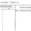 States Analysis - Report on